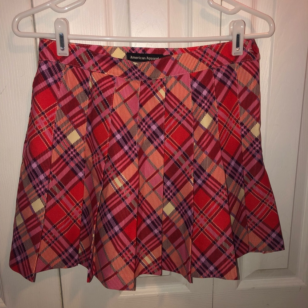 American apparel plaid skirt
